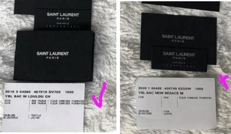 fake real ysl authenticity card|real ysl logo.